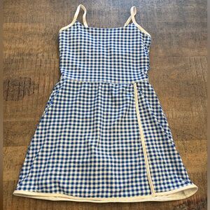 Blue and White Gingham Dress